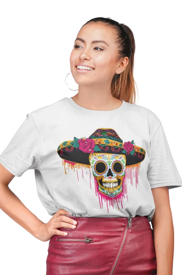 Camiseta calavera mexicana