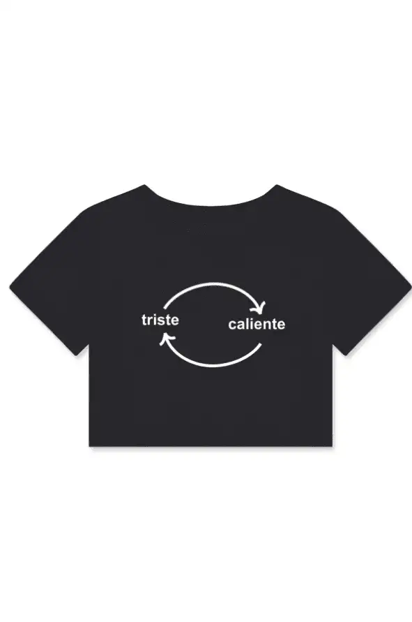 Camiseta Babydoll Círculo Triste