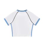 Contrast Trim V-Neck Crop T-Shirt - Image 4