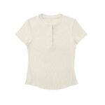Modal Bodycon Henley Shirt - Image 3