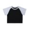 Color-Blocked Raglan Sleeve Crop Top