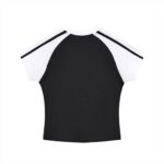 Contrast Stripes Bodycon Raglan  Sleeve T-Shirt - Image 3