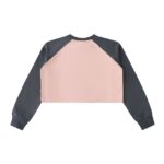 Raw-Hem Color-Block Raglan Crop Sweatshirt - Image 6