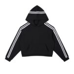 Contrast Side Stripe Cropped Hoodie - Image 2