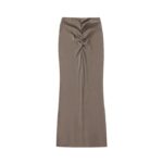 Dyed Washed Drawstring Maxi Skirt - Image 6