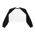 Raw-Hem Color-Block Raglan Crop Sweatshirt - Image 4