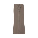 Dyed Washed Drawstring Maxi Skirt - Image 5