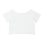 Off-Shoulder Rolled Hem Cotton T-Shirt - Image 4