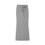 Dyed Washed Drawstring Maxi Skirt - Image 4