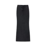 Dyed Washed Drawstring Maxi Skirt - Image 3