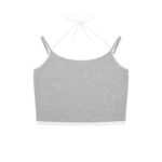 Contrast Binding Halter Tank Top