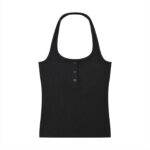 Women's Ribbed Henley Tank Top - Image 2