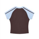 Contrast Stripes Bodycon Raglan  Sleeve T-Shirt - Image 10