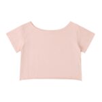 Off-Shoulder Rolled Hem Cotton T-Shirt - Image 7