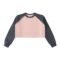 Raw-Hem Color-Block Raglan Crop Sweatshirt - Image 5