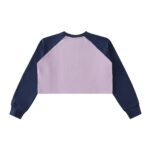 Raw-Hem Color-Block Raglan Crop Sweatshirt - Image 8