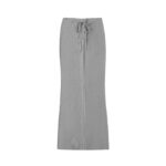 Dyed Washed Drawstring Maxi Skirt