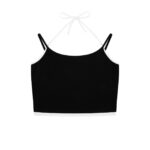 Contrast Binding Halter Tank Top - Image 2