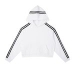 Contrast Side Stripe Cropped Hoodie - Image 4