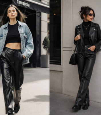 How to Wear Leather Trousers: 6 Outfits That Will Make You Want to Wear Them Right Now